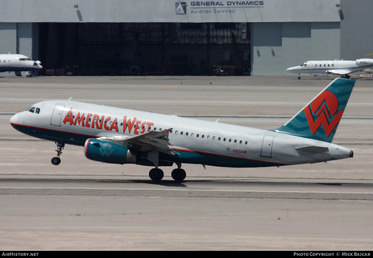 Aircraft Photo of N815AW | Airbus A319-132 | America West Airlines | AirHistory.net #602861
