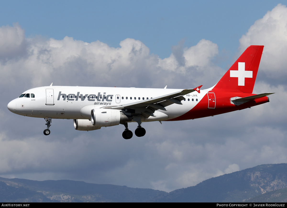 Aircraft Photo of HB-JVK | Airbus A319-112 | Helvetic Airways | AirHistory.net #602875