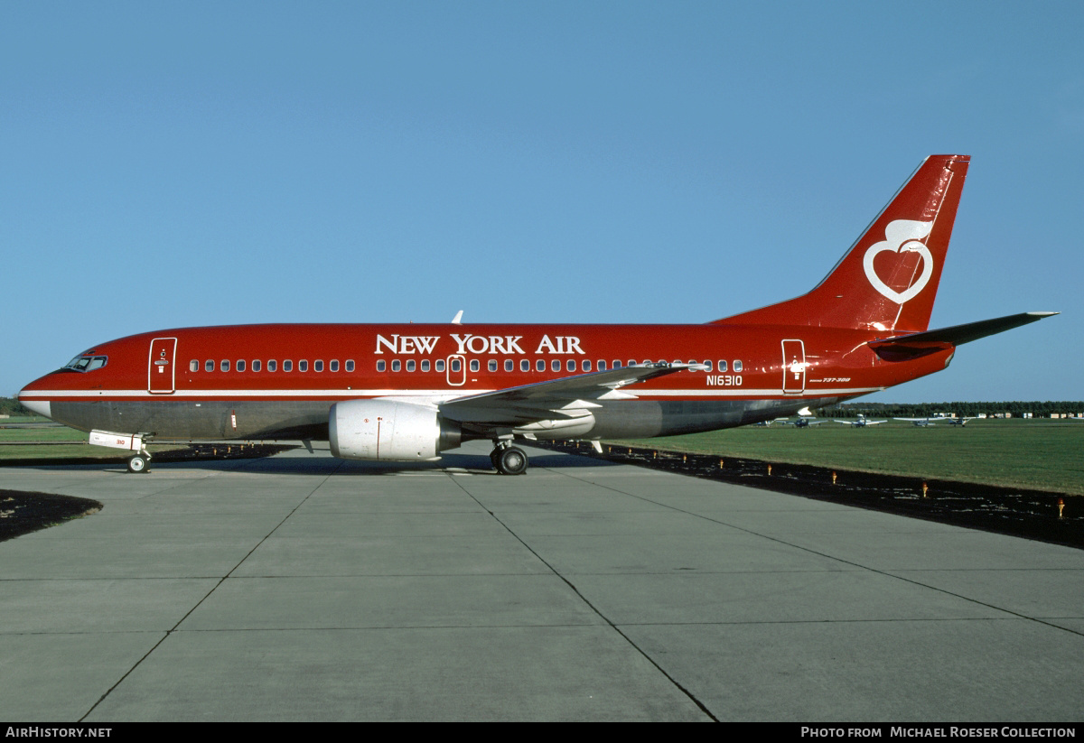 Aircraft Photo of N16310 | Boeing 737-3T0 | New York Air | AirHistory.net #602902