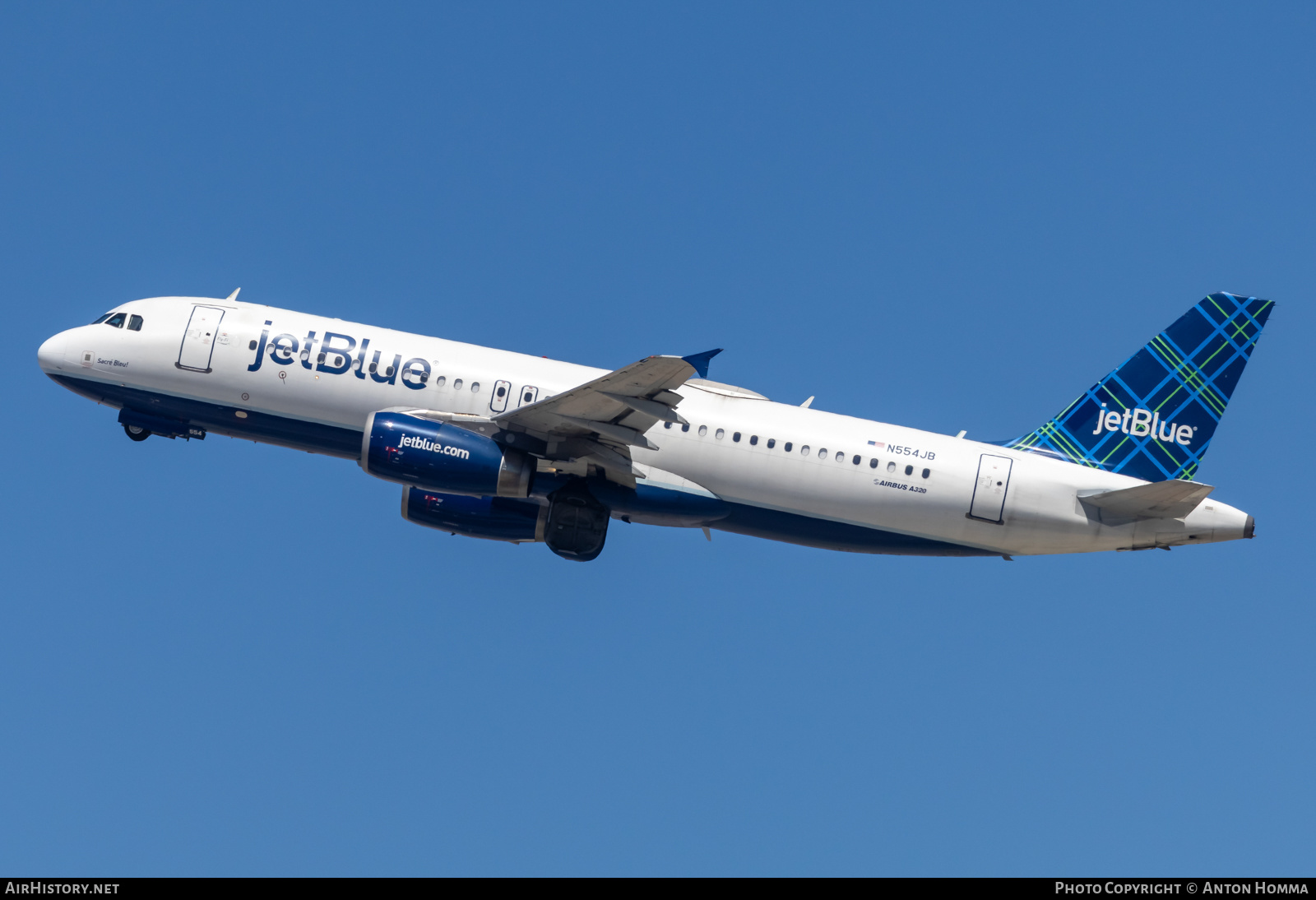 Aircraft Photo of N554JB | Airbus A320-232 | JetBlue Airways | AirHistory.net #603009