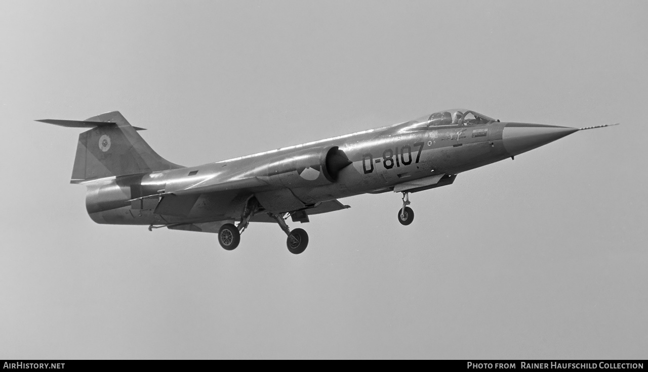 Aircraft Photo of D-8107 | Lockheed RF-104G Starfighter | Netherlands - Air Force | AirHistory.net #603074