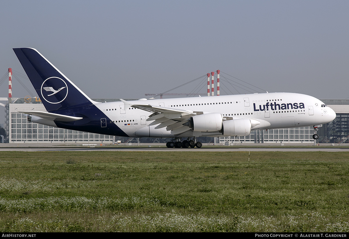 Aircraft Photo of D-AIMK | Airbus A380-841 | Lufthansa | AirHistory.net #603209