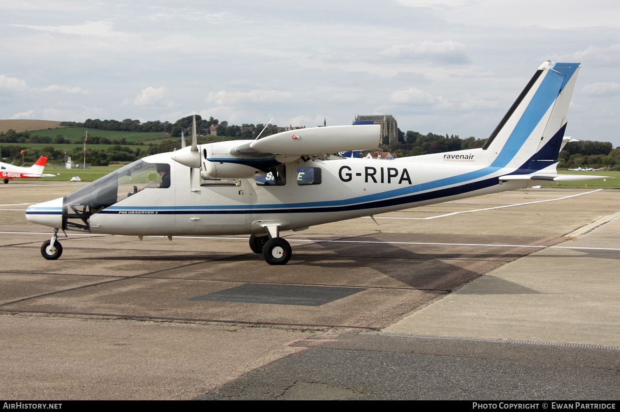 Aircraft Photo of G-RIPA | Vulcanair P-68 Observer 2 | Ravenair | AirHistory.net #603235
