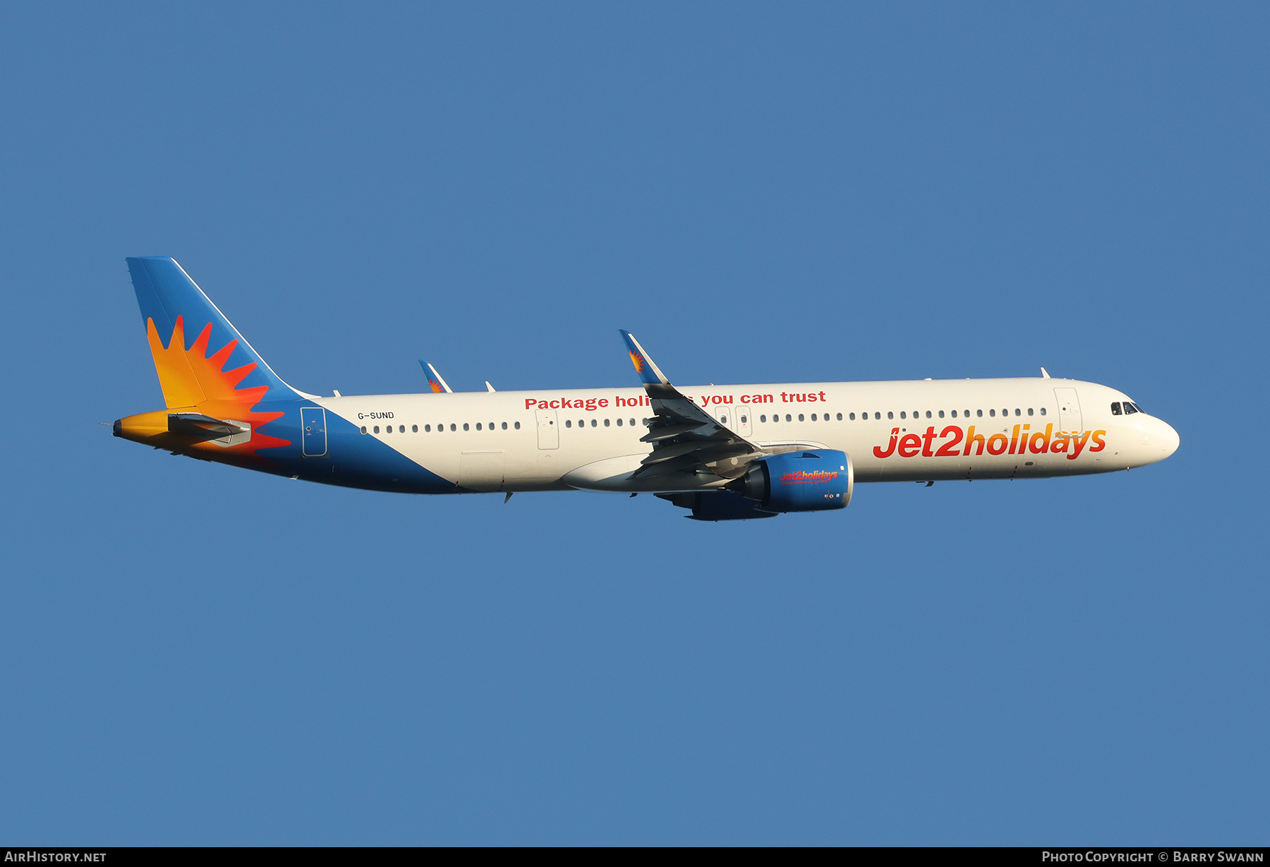 Aircraft Photo of G-SUND | Airbus A321-271NX | Jet2 Holidays | AirHistory.net #603263