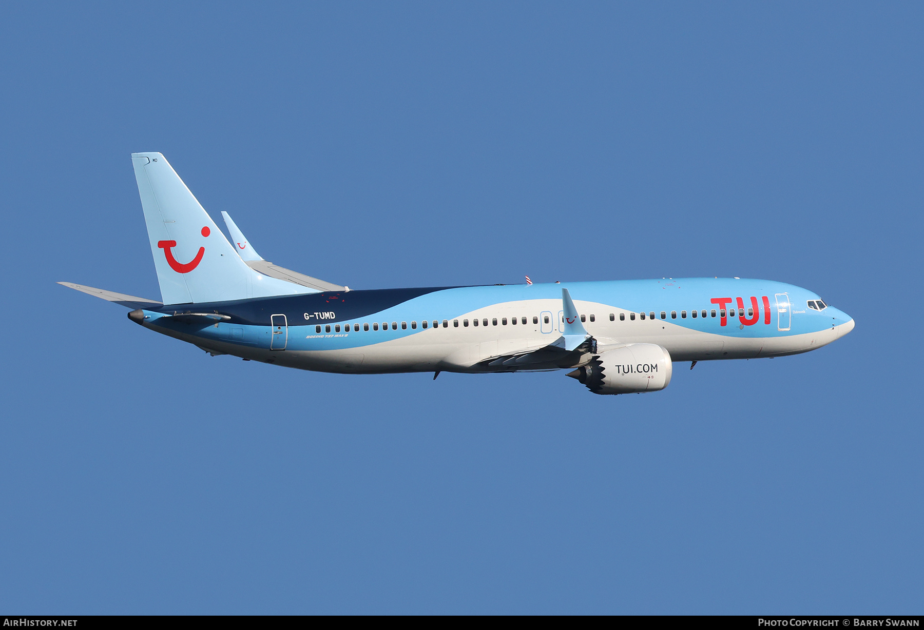 Aircraft Photo of G-TUMD | Boeing 737-8 Max 8 | TUI | AirHistory.net #603275