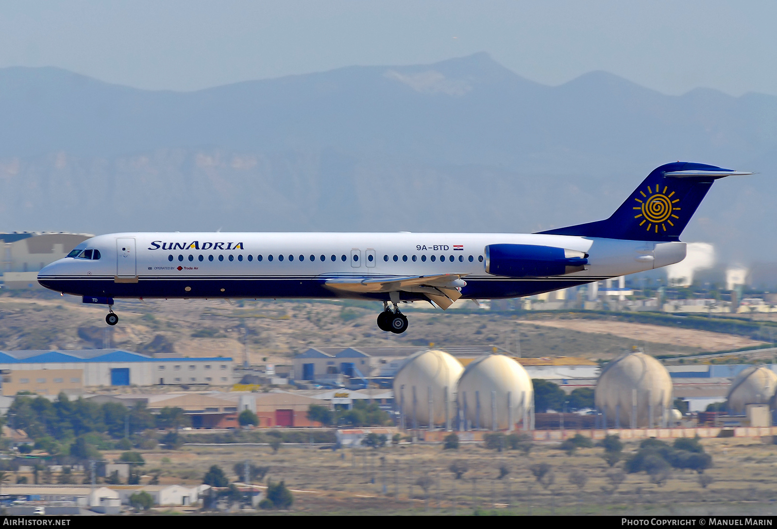 Aircraft Photo of 9A-BTD | Fokker 100 (F28-0100) | SunAdria Airlines | AirHistory.net #603332