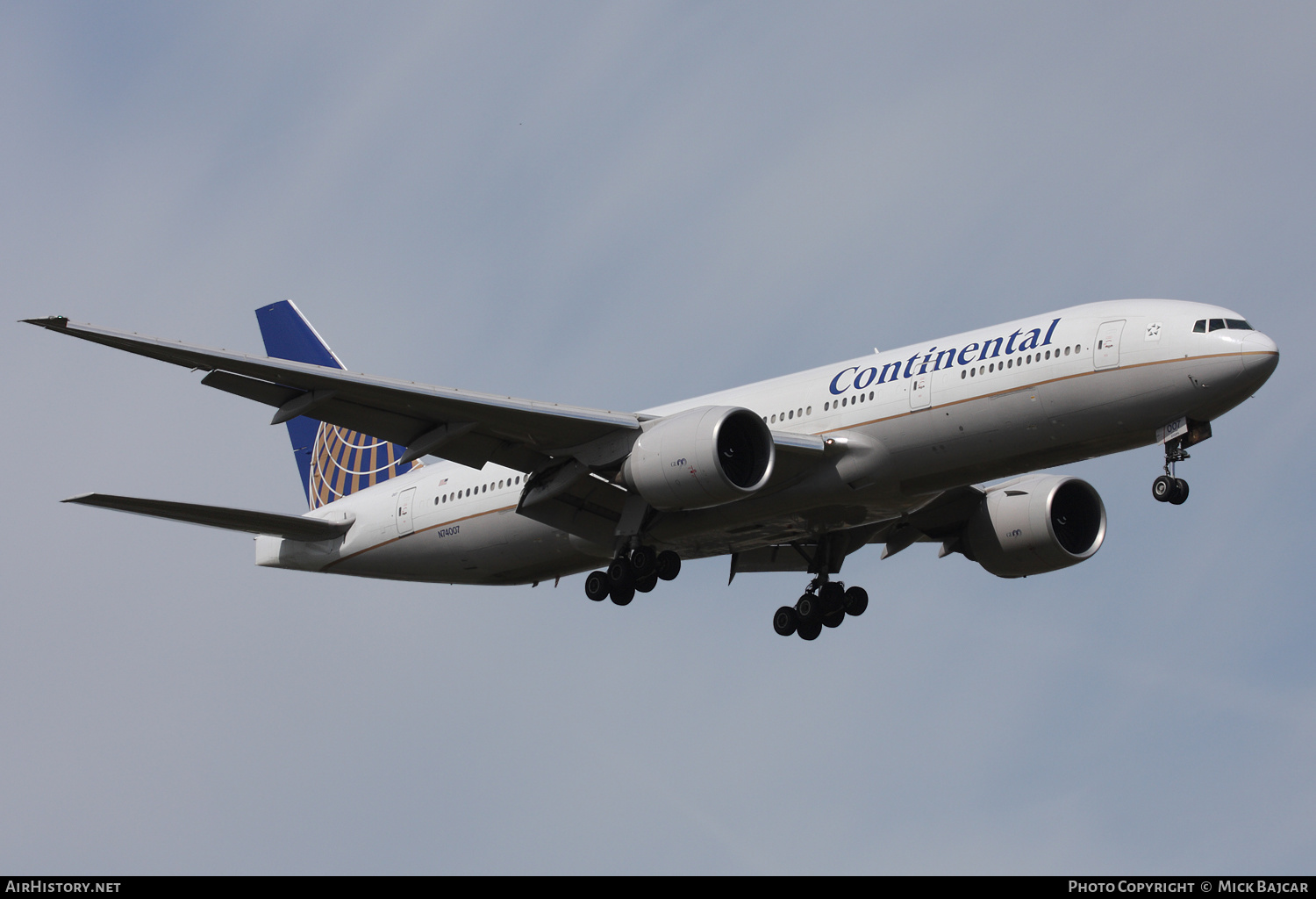 Aircraft Photo of N74007 | Boeing 777-224/ER | Continental Airlines | AirHistory.net #603344
