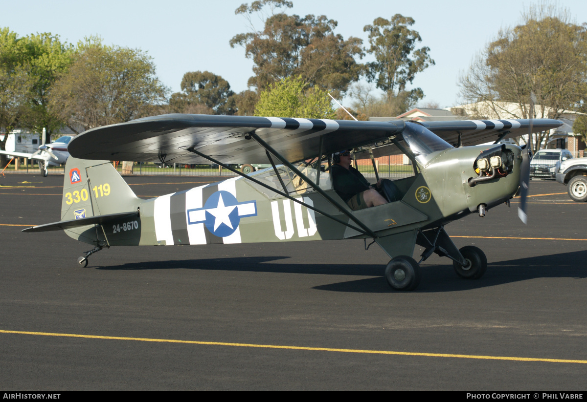 Aircraft Photo of 24-8670 / 330119 | Piper J-3C-65 Cub | USA - Air Force | AirHistory.net #603358