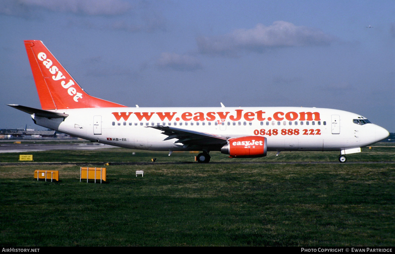 Aircraft Photo of HB-III | Boeing 737-33V | EasyJet | AirHistory.net #603431