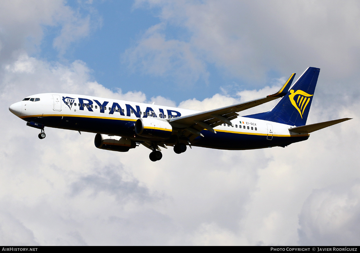 Aircraft Photo of EI-DCX | Boeing 737-8AS | Ryanair | AirHistory.net #603445