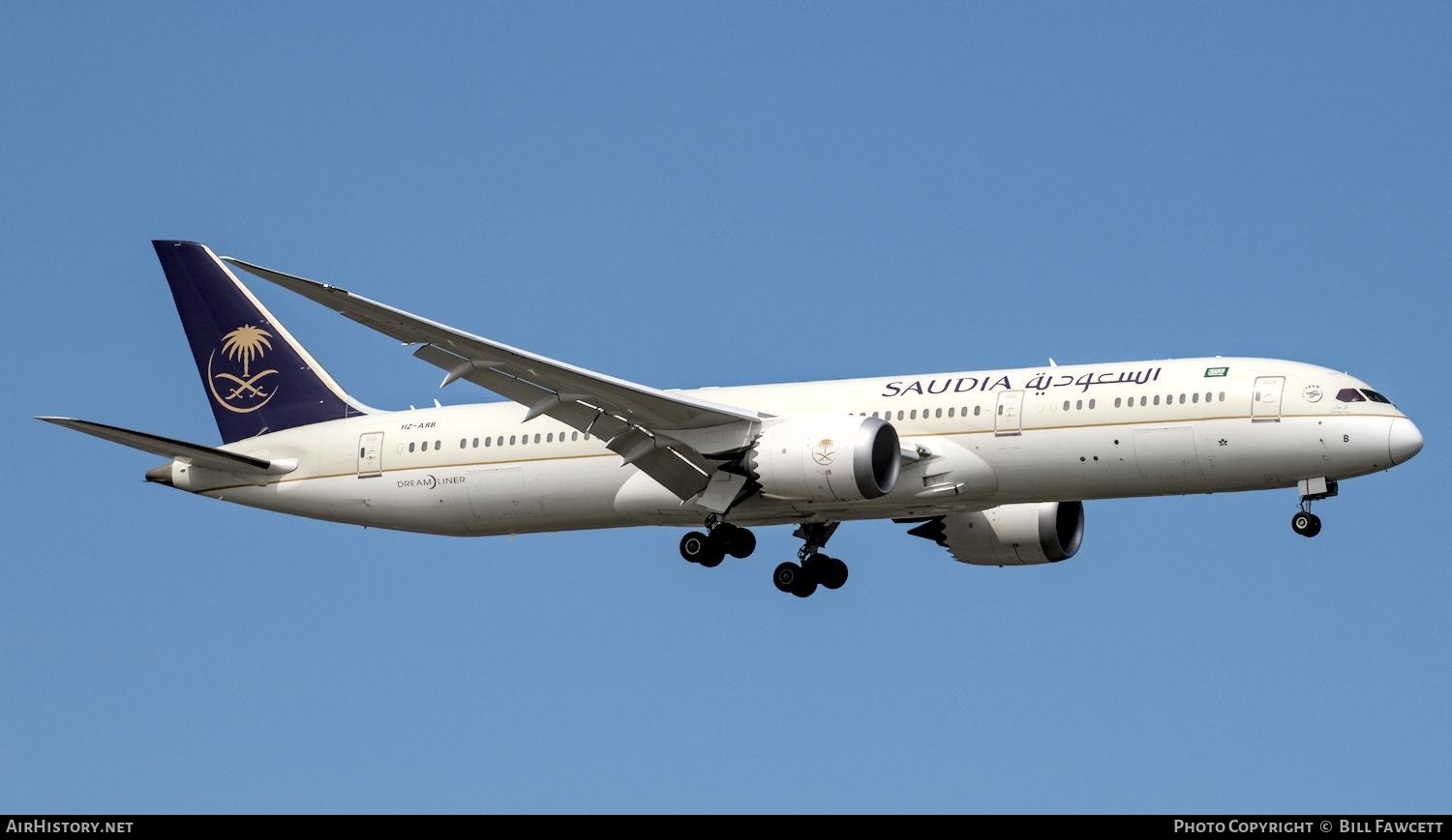 Aircraft Photo of HZ-ARB | Boeing 787-9 Dreamliner | Saudia - Saudi Arabian Airlines | AirHistory.net #603456