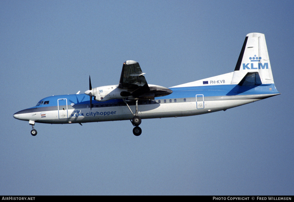 Aircraft Photo of PH-KVB | Fokker 50 | KLM Cityhopper | AirHistory.net #603548