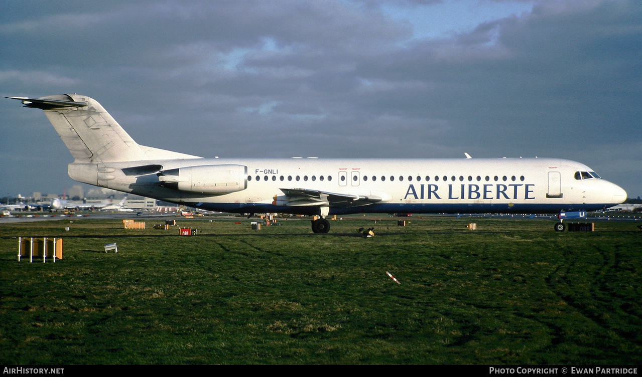 Aircraft Photo of F-GNLI | Fokker 100 (F28-0100) | Air Liberté | AirHistory.net #603717