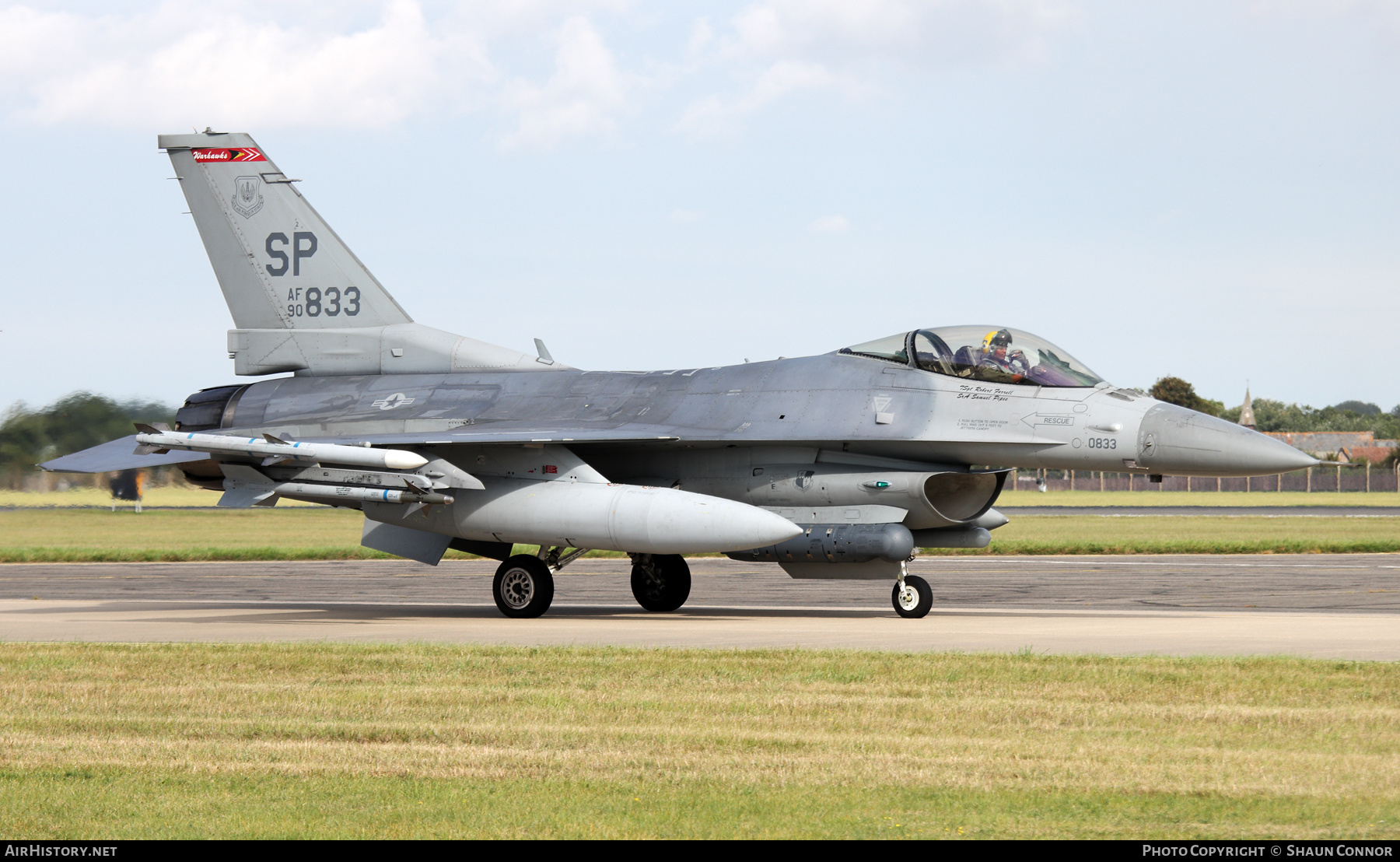 Aircraft Photo of 90-0833 / AF90-833 | General Dynamics F-16CM Fighting Falcon | USA - Air Force | AirHistory.net #603772