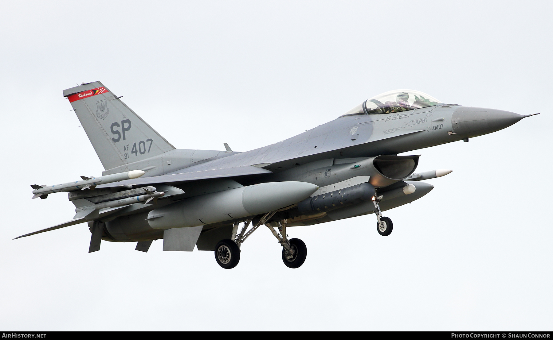 Aircraft Photo of 91-0407 / AF91-407 | General Dynamics F-16CM Fighting Falcon | USA - Air Force | AirHistory.net #603798