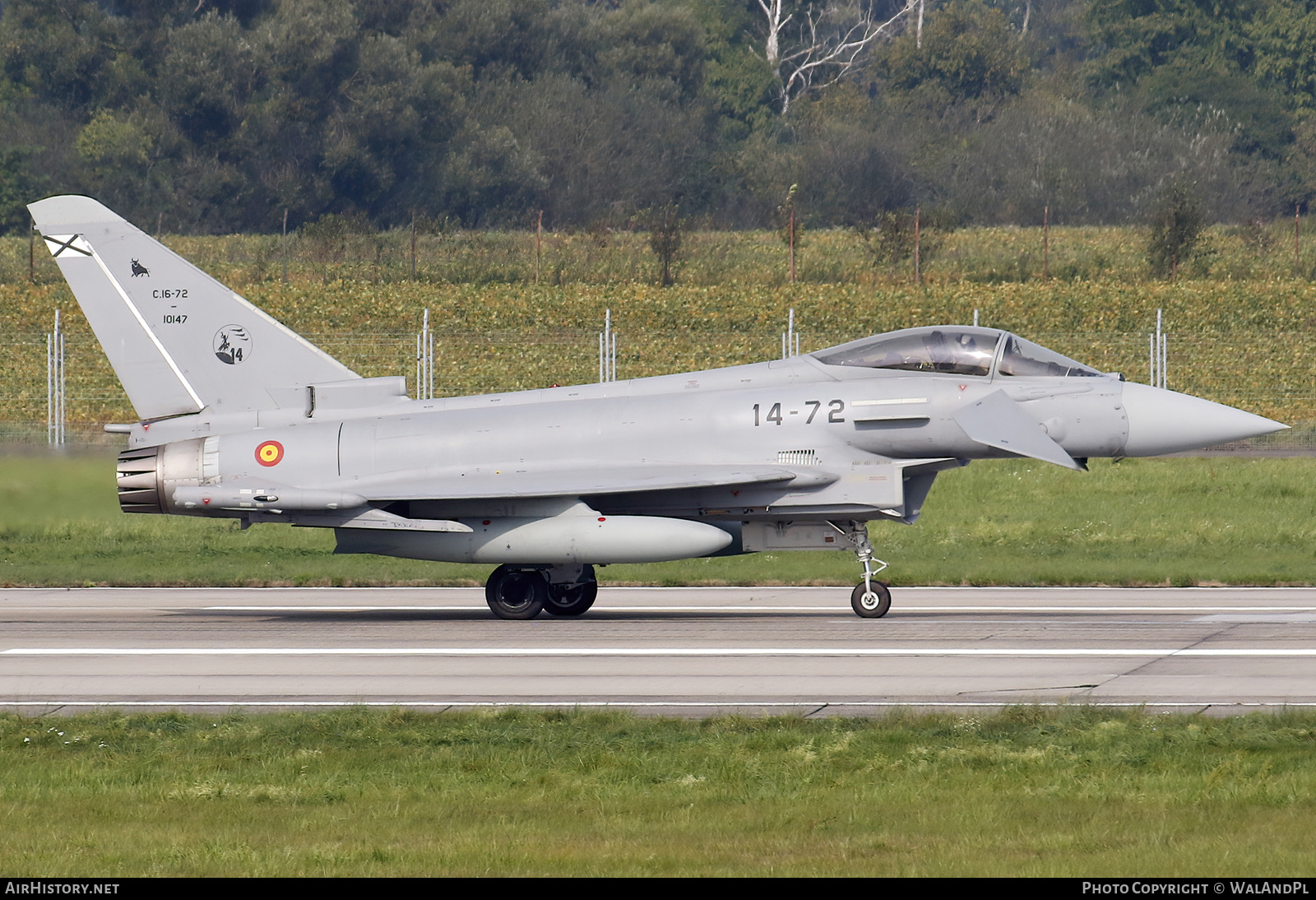 Aircraft Photo of C16-72 | Eurofighter EF-2000 Typhoon | Spain - Air Force | AirHistory.net #604001