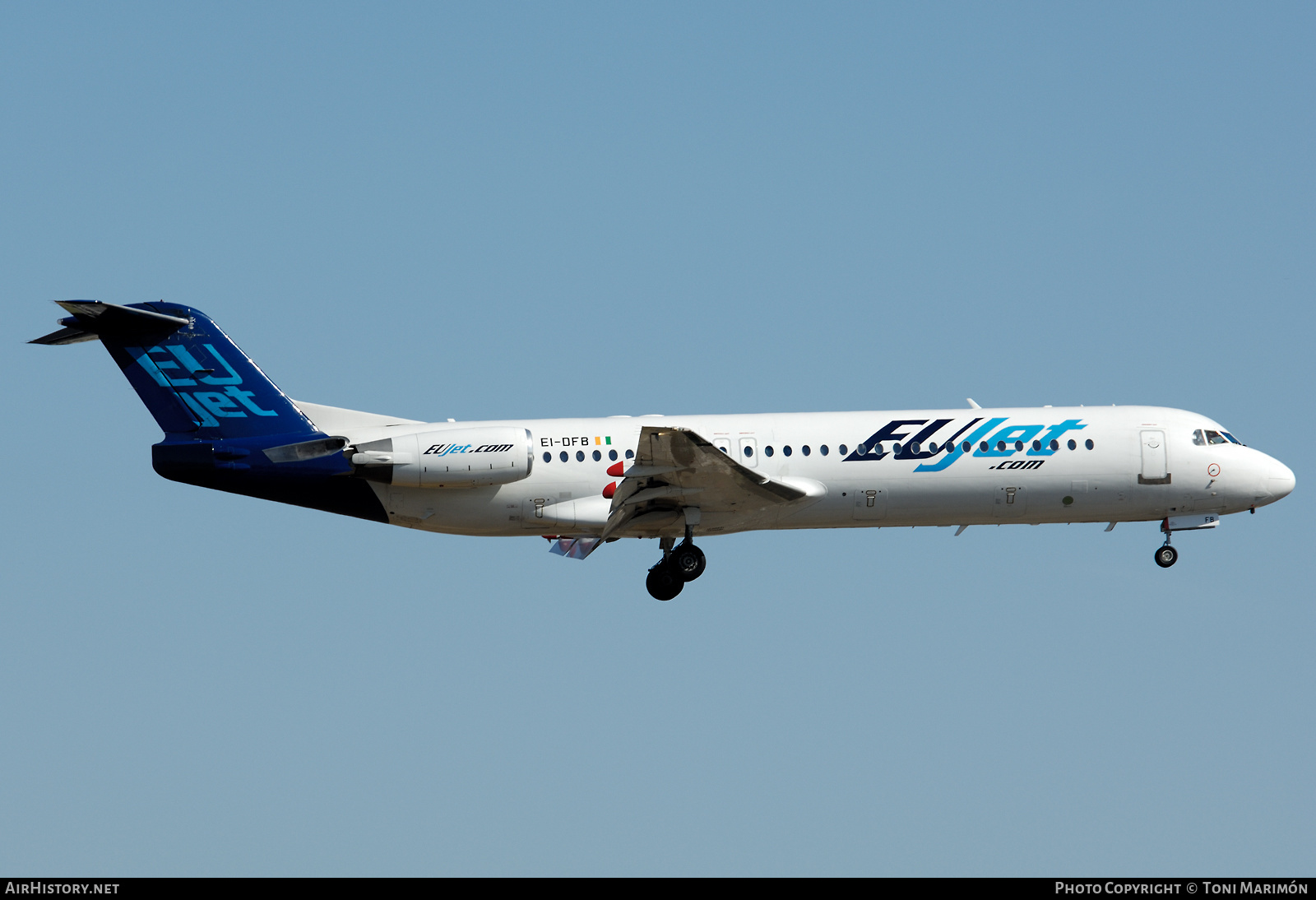 Aircraft Photo of EI-DFB | Fokker 100 (F28-0100) | EUjet | AirHistory.net #604113
