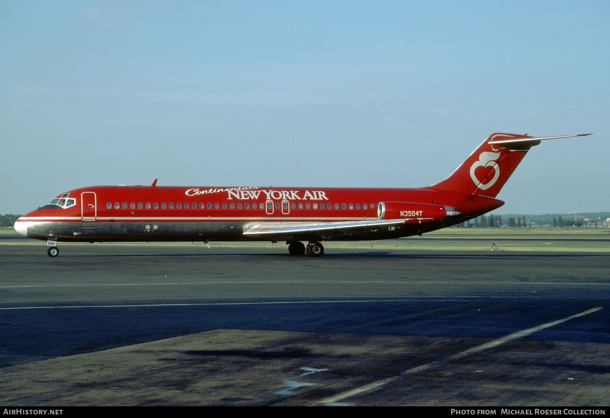 Aircraft Photo of N3504T | McDonnell Douglas DC-9-32 | Continental's New York Air | AirHistory.net #604207