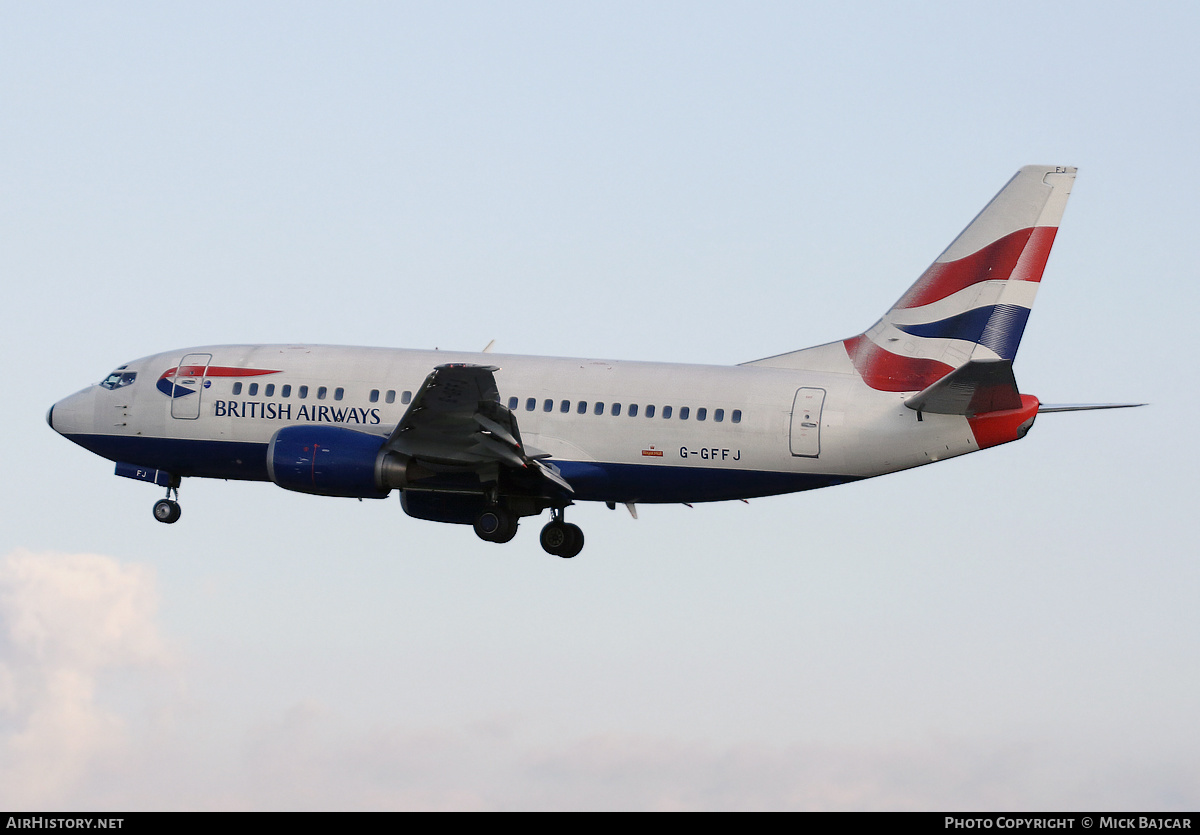 Aircraft Photo of G-GFFJ | Boeing 737-5H6 | British Airways | AirHistory.net #604243