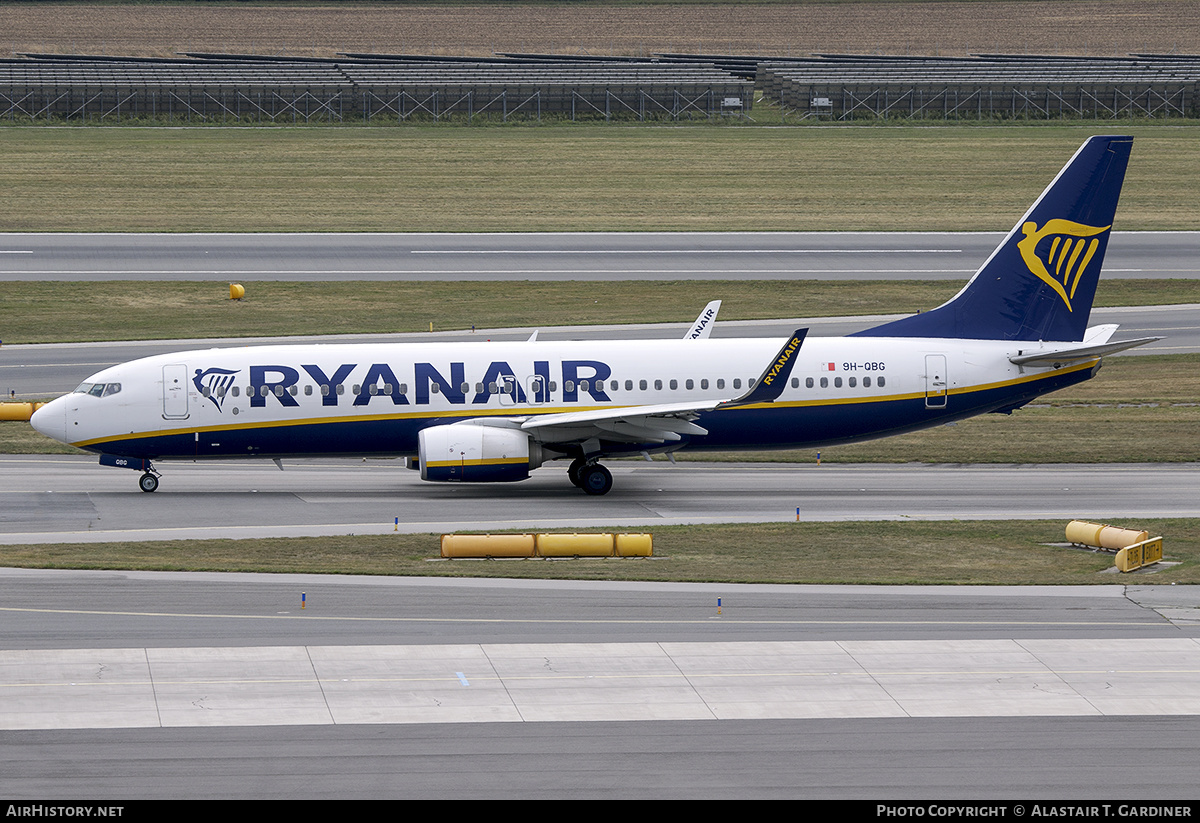 Aircraft Photo of 9H-QBG | Boeing 737-800 | Ryanair | AirHistory.net #604359