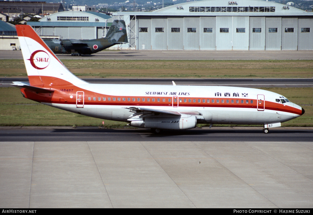 Aircraft Photo of JA8467 | Boeing 737-2Q3/Adv | Southwest Air Lines - SWAL | AirHistory.net #604455