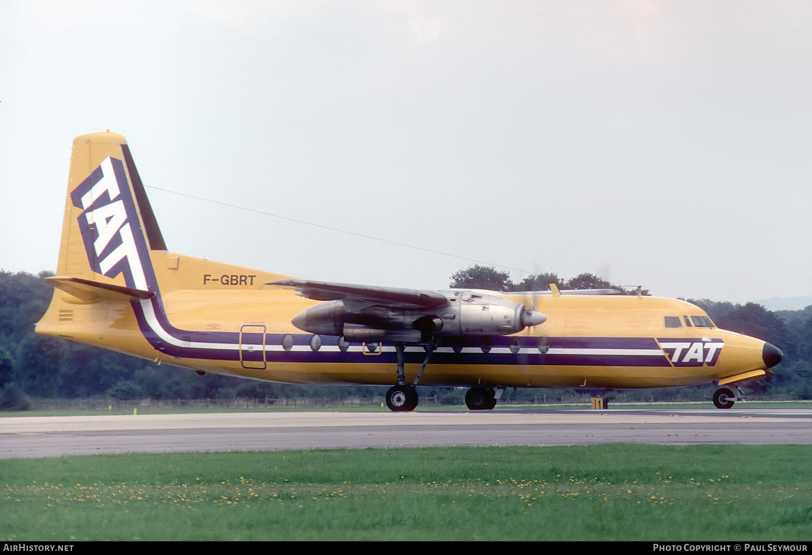 Aircraft Photo of F-GBRT | Fairchild F-27J | TAT - Touraine Air Transport | AirHistory.net #604554