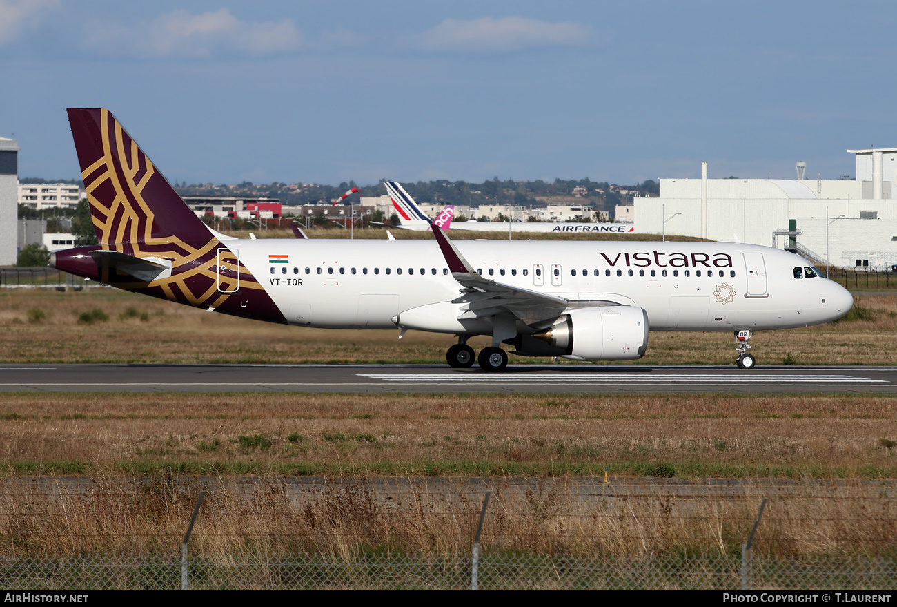 Aircraft Photo of VT-TQR | Airbus A320-251N | Vistara | AirHistory.net #604600