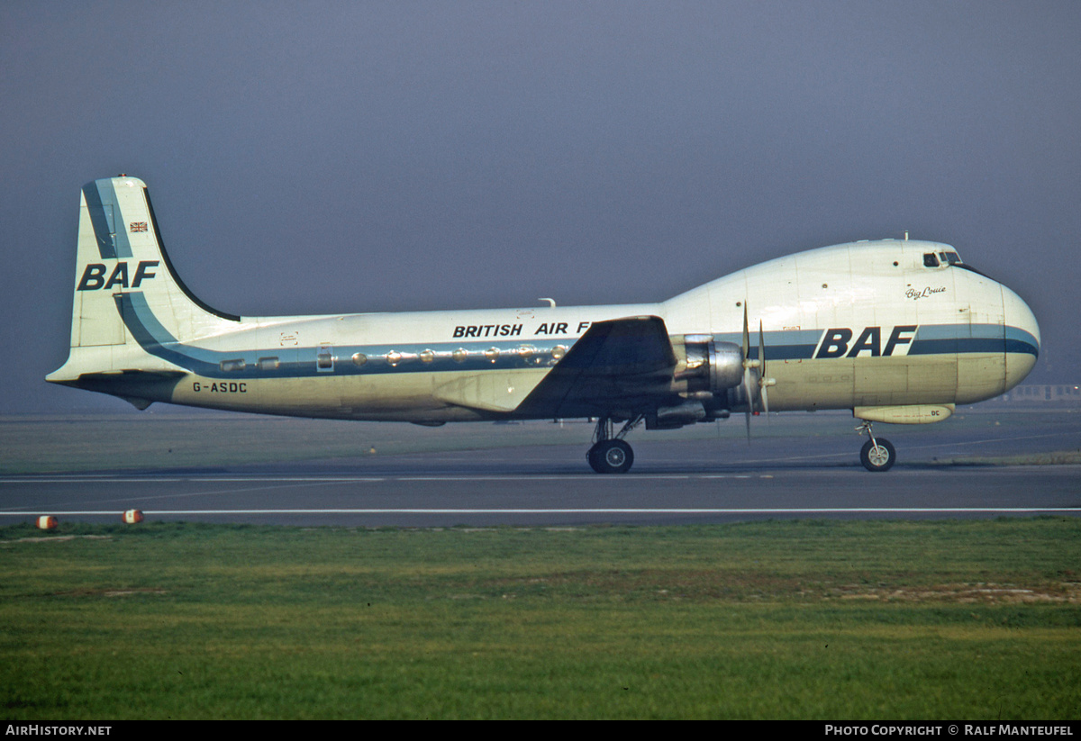 Aircraft Photo of G-ASDC | Aviation Traders ATL-98 Carvair | British Air Ferries - BAF | AirHistory.net #604673