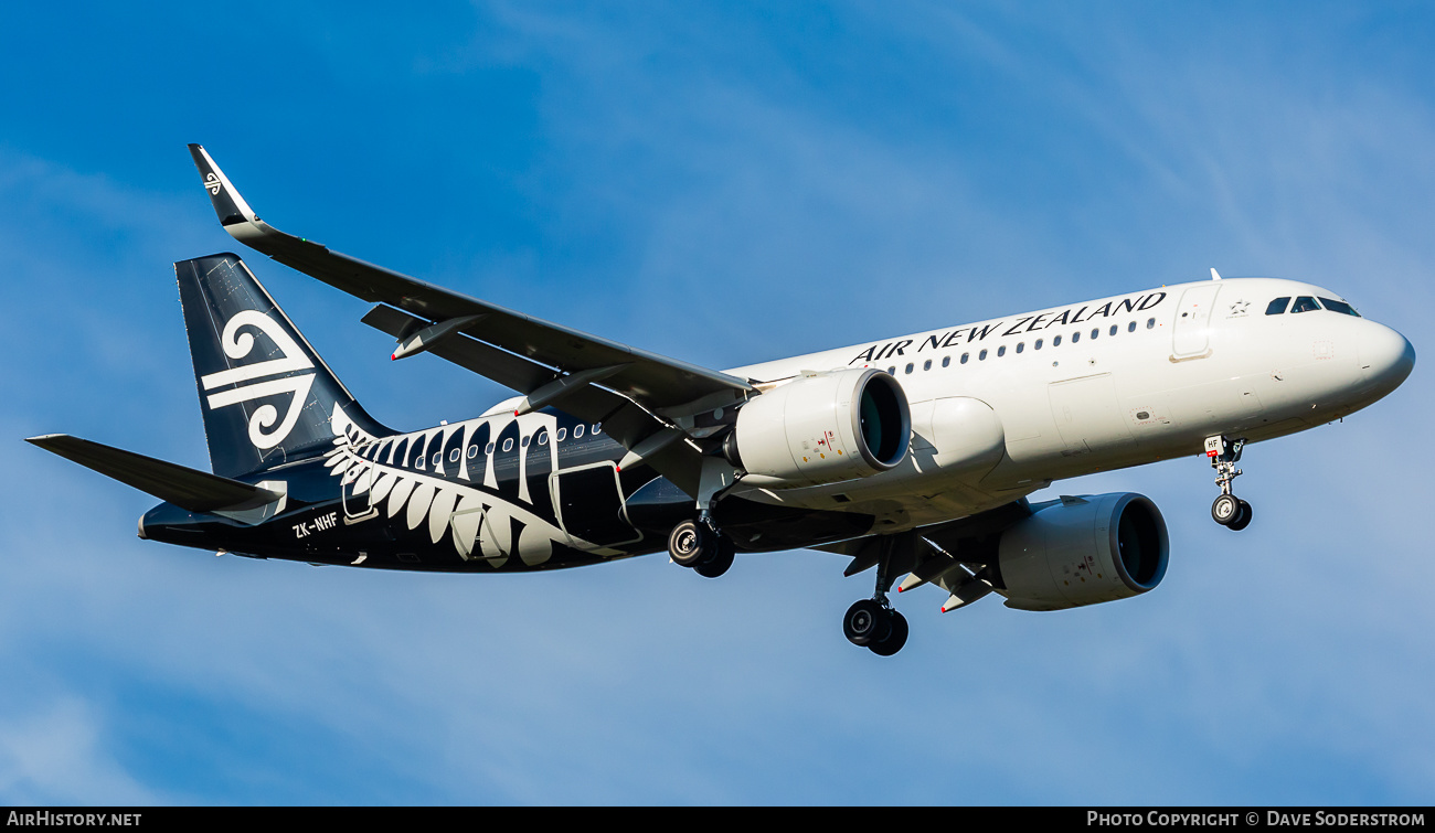 Aircraft Photo of ZK-NHF | Airbus A320-271N | Air New Zealand | AirHistory.net #604748
