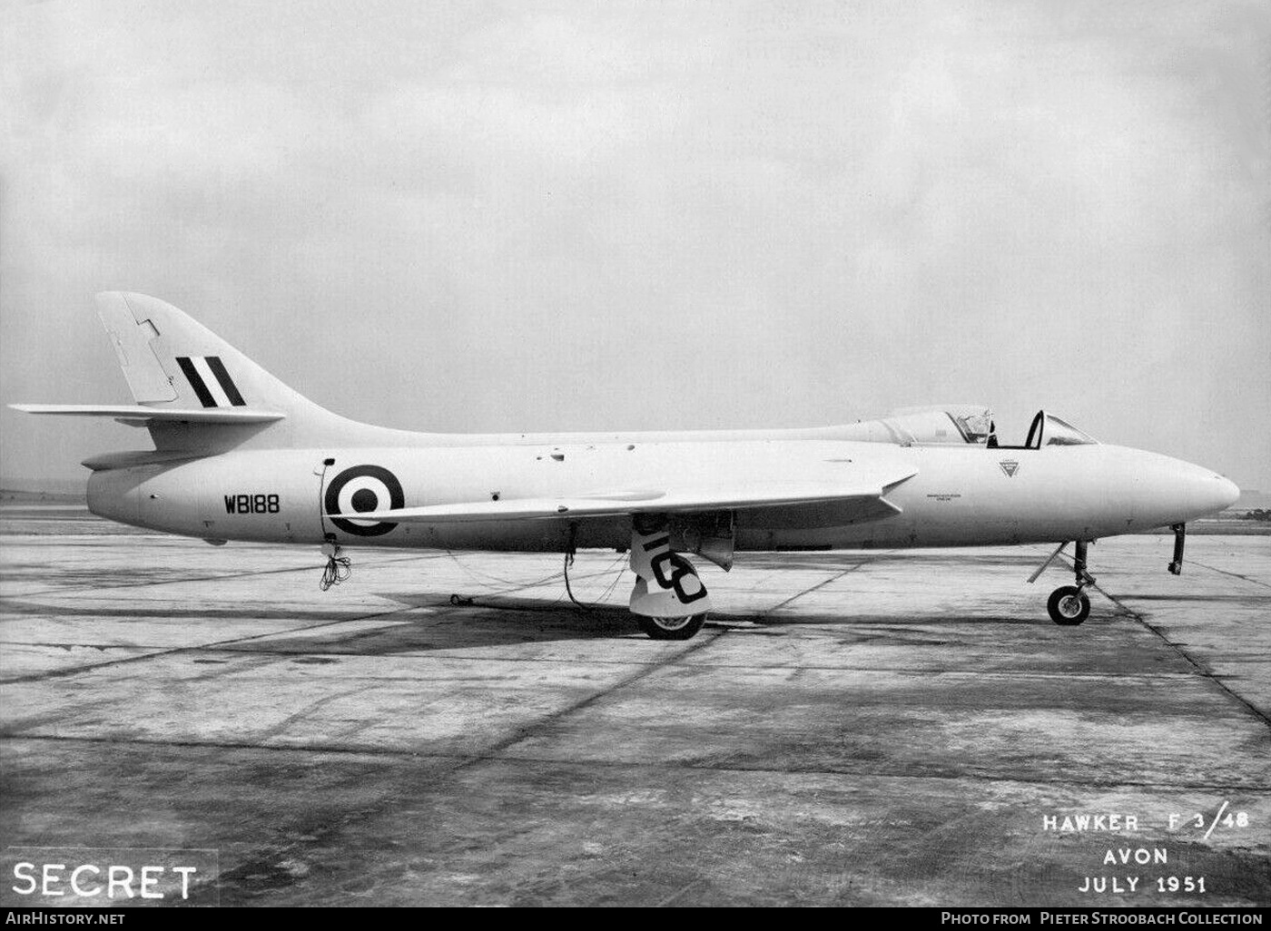 Aircraft Photo of WB188 | Hawker P-1067 Hunter prototype | UK - Air Force | AirHistory.net #604839