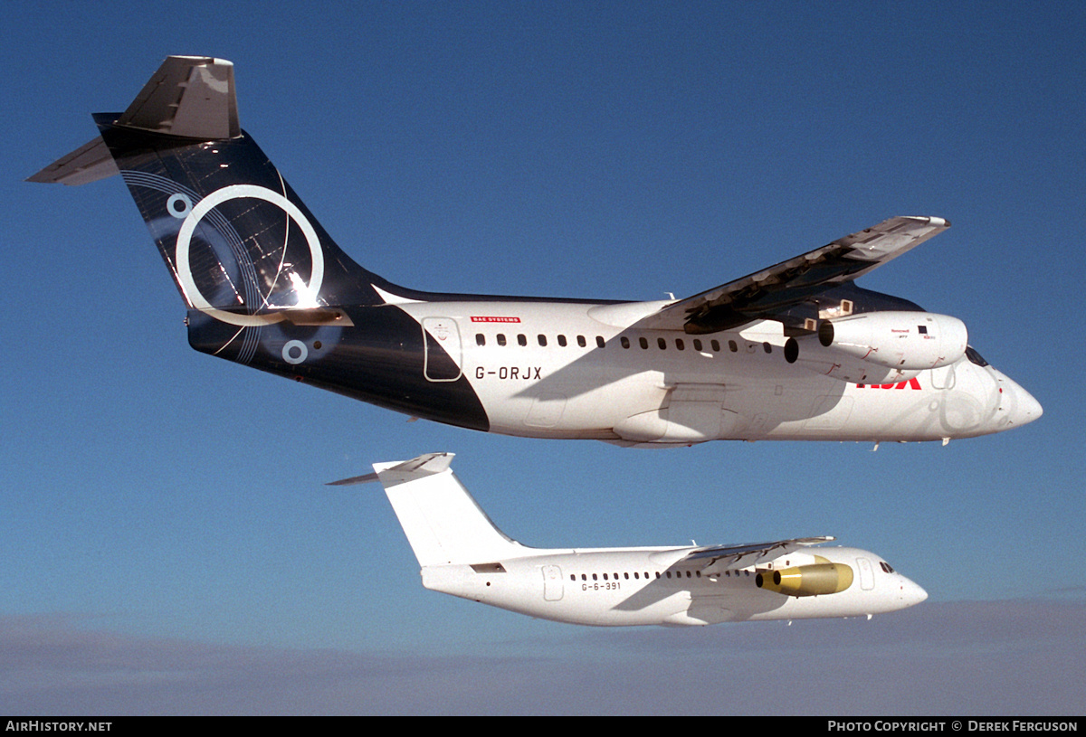 Aircraft Photo of G-ORJX | BAE Systems Avro 146-RJX85 | BAE Systems | AirHistory.net #604858