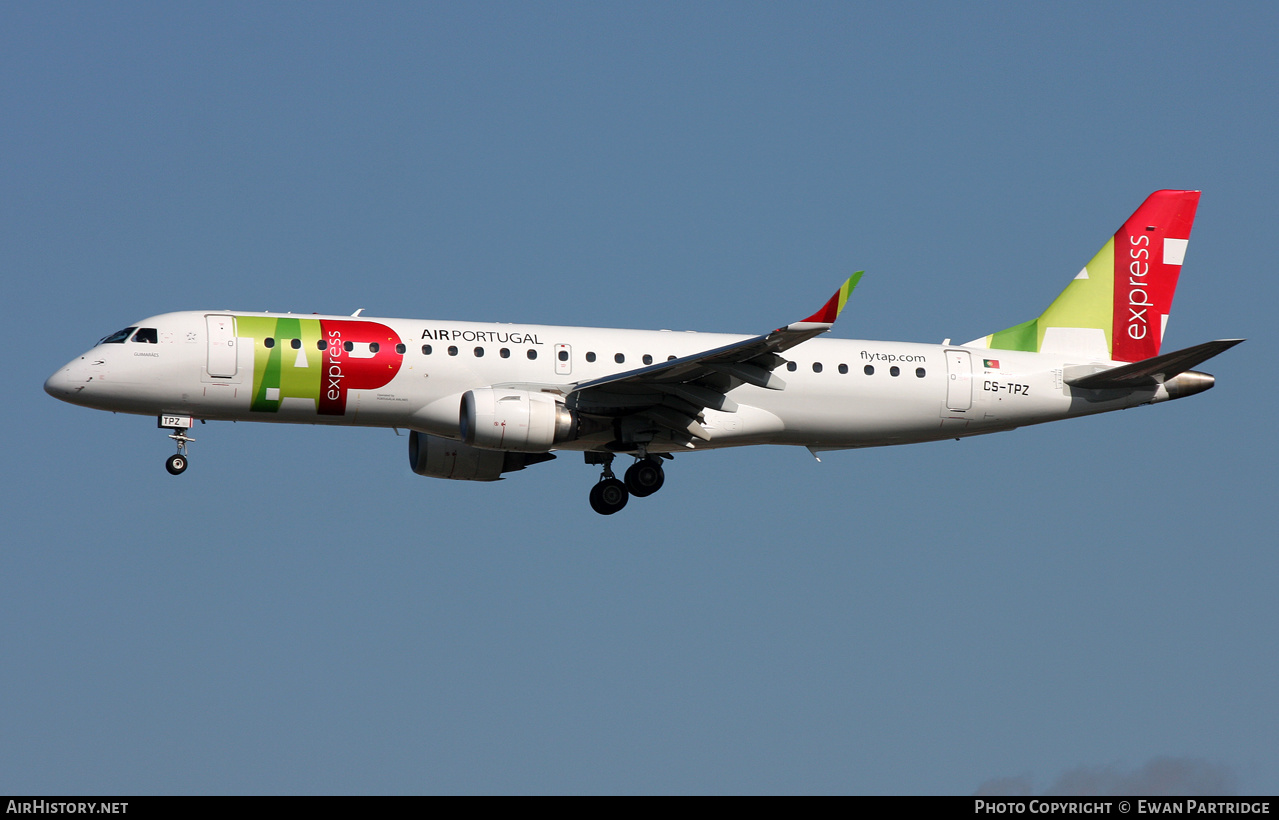 Aircraft Photo of CS-TPZ | Embraer 190AR (ERJ-190-100IGW) | TAP Air Portugal Express | AirHistory.net #604944