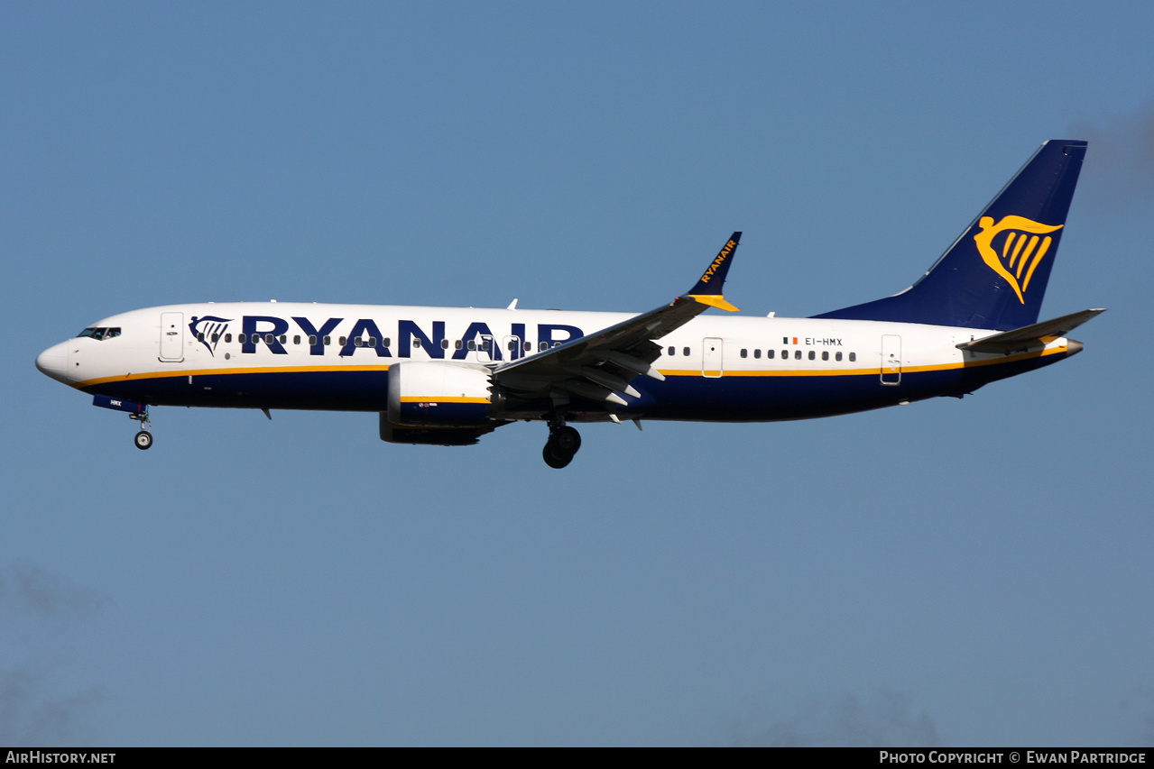 Aircraft Photo of EI-HMX | Boeing 737-8200 Max 200 | Ryanair | AirHistory.net #604966