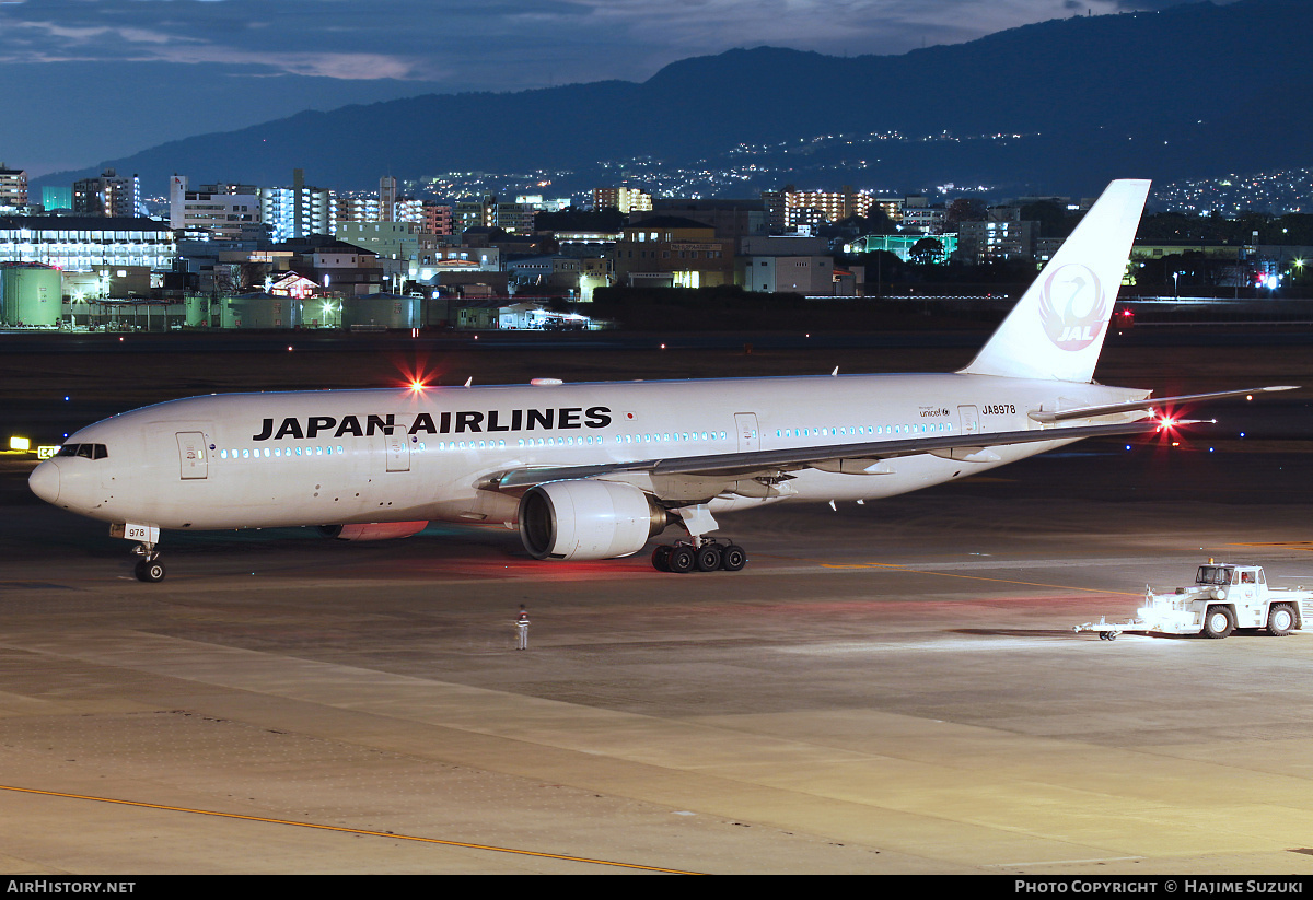 Aircraft Photo of JA8978 | Boeing 777-289 | Japan Airlines - JAL | AirHistory.net #605134