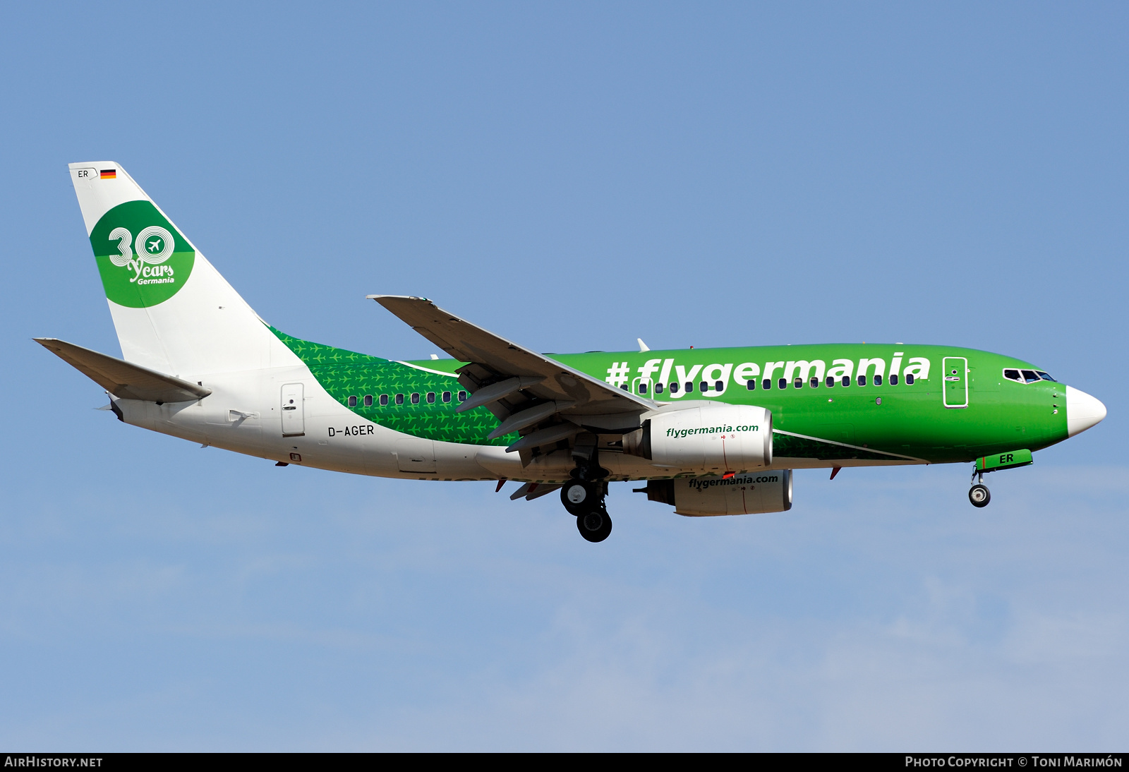 Aircraft Photo of D-AGER | Boeing 737-75B | Germania | AirHistory.net #605153