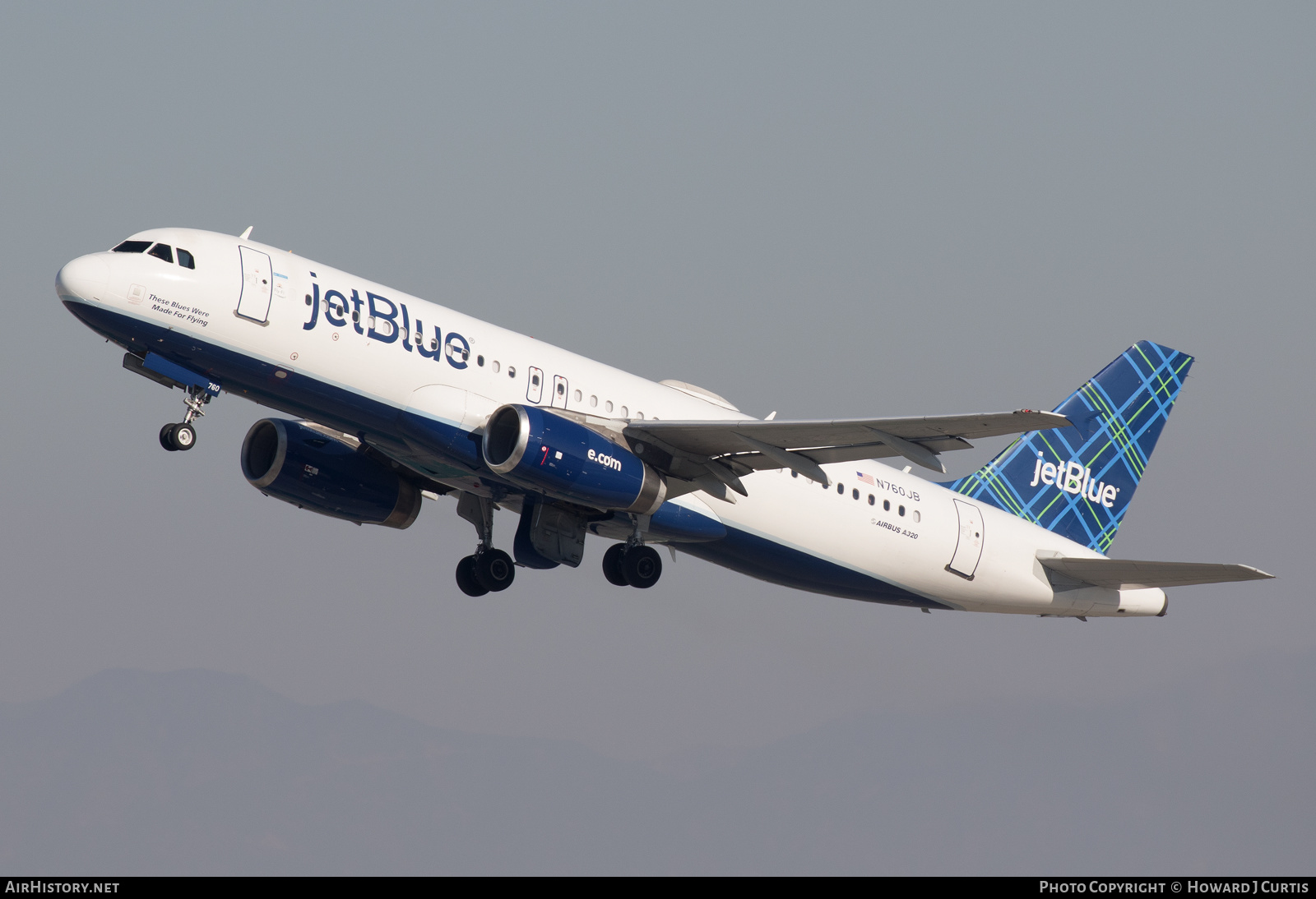 Aircraft Photo of N760JB | Airbus A320-232 | JetBlue Airways | AirHistory.net #605169