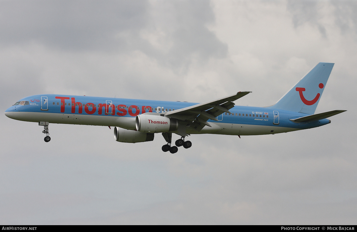 Aircraft Photo of G-BYAY | Boeing 757-204 | Thomsonfly | AirHistory.net #605269