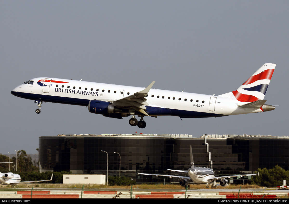 Aircraft Photo of G-LCYT | Embraer 190SR (ERJ-190-100SR) | British Airways | AirHistory.net #605290