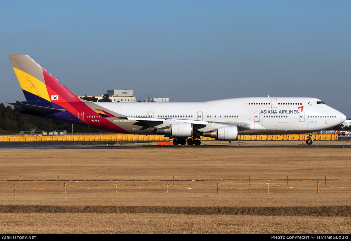 Aircraft Photo of HL7421 | Boeing 747-48EM | Asiana Airlines | AirHistory.net #605463