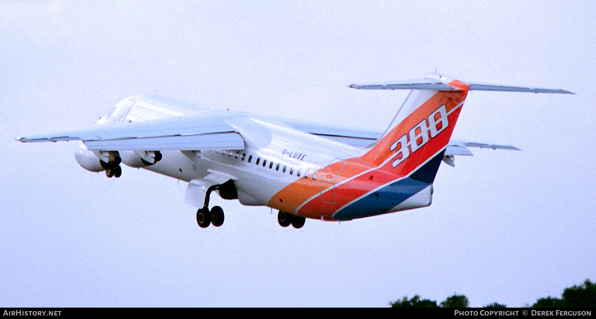 Aircraft Photo of G-LUXE | British Aerospace BAe-146-300 | British Aerospace | AirHistory.net #605516