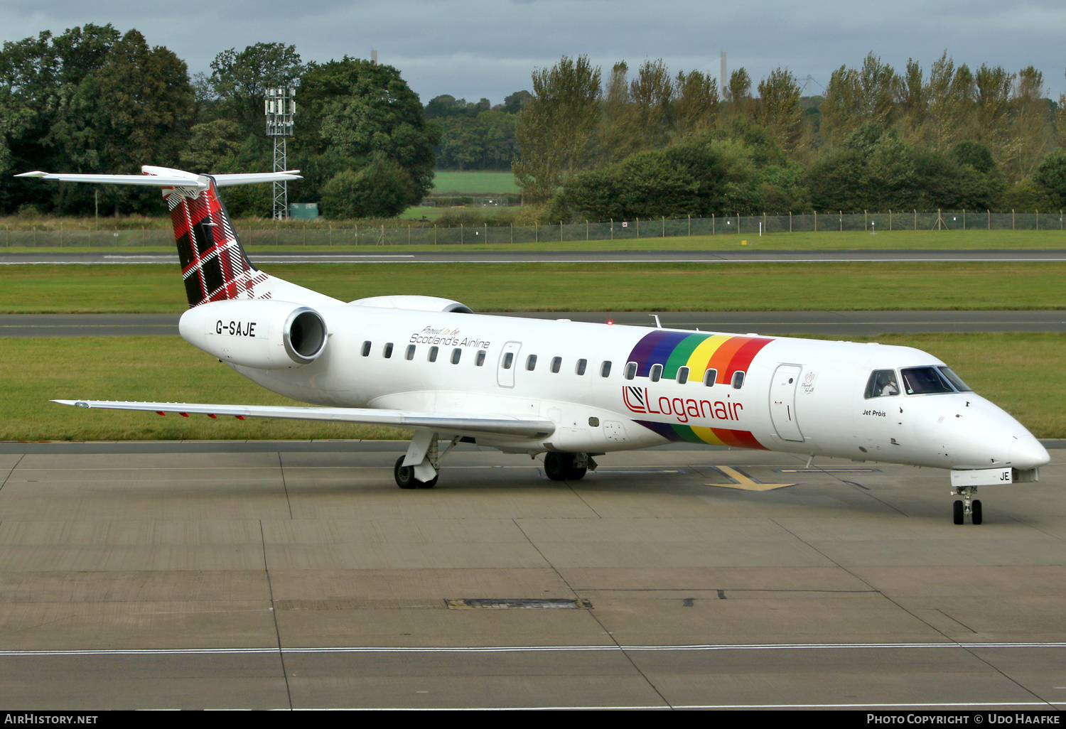 Aircraft Photo of G-SAJE | Embraer ERJ-145EP (EMB-145EP) | Loganair | AirHistory.net #605531