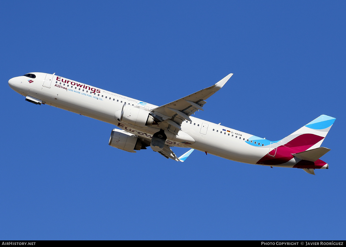 Aircraft Photo of D-AEEB | Airbus A321-251NX | Eurowings | AirHistory.net #605532