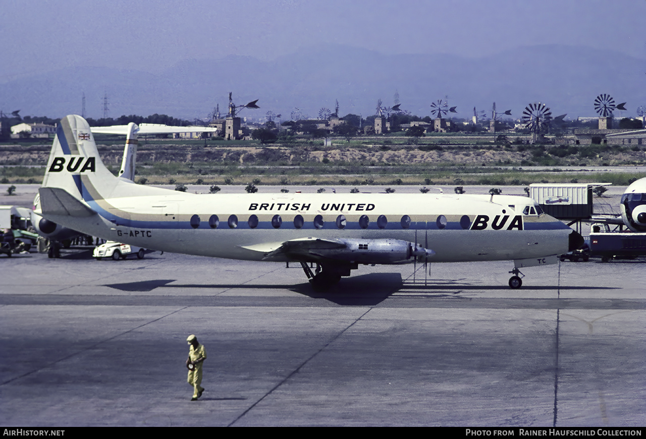 Aircraft Photo of G-APTC | Vickers 833 Viscount | British United Airways - BUA | AirHistory.net #605656