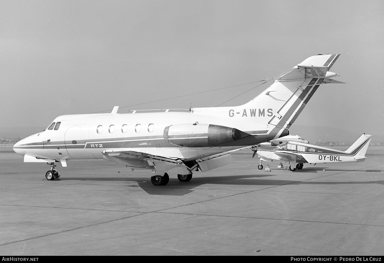 Aircraft Photo of G-AWMS | Hawker Siddeley HS-125-3B | Rio Tinto Zinc Corporation | AirHistory.net #605748