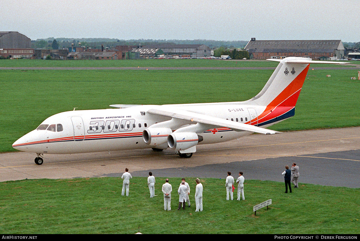 Aircraft Photo of G-LUXE | British Aerospace BAe-146-300 | British Aerospace | AirHistory.net #605906