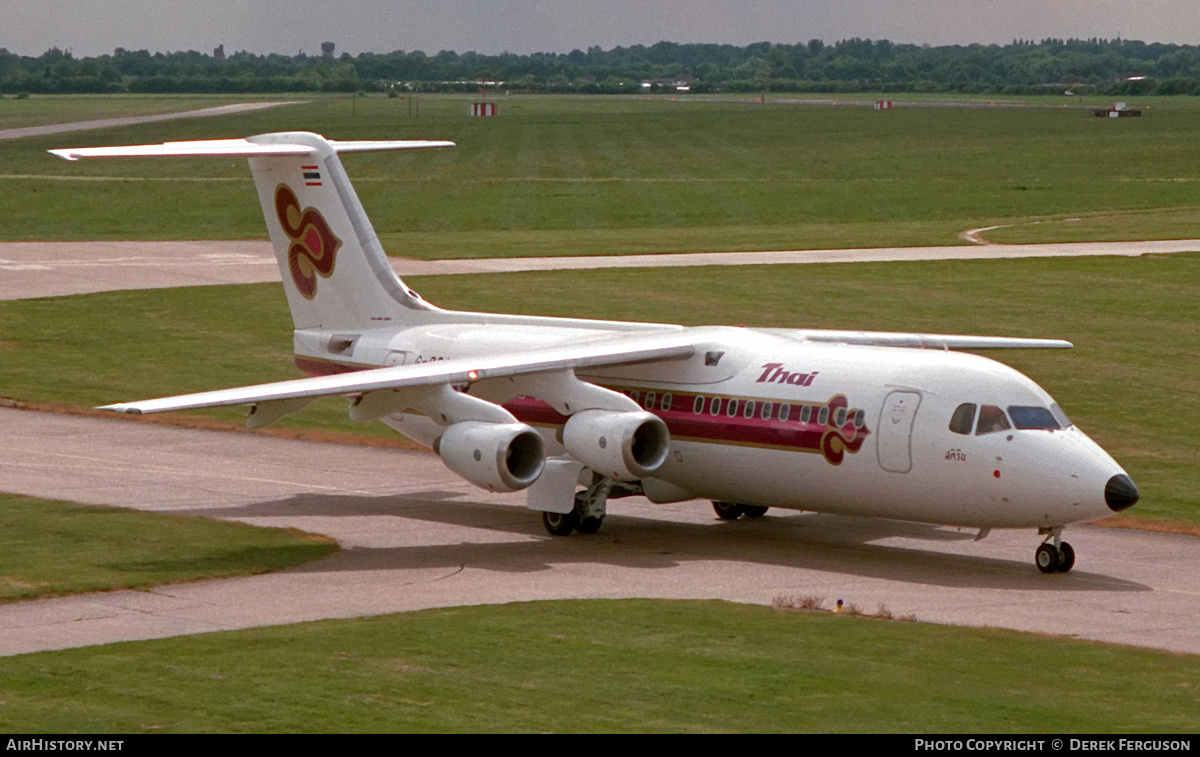 Aircraft Photo of G-BRAB / HS-TBL | British Aerospace BAe-146-300 | Thai Airways International | AirHistory.net #605930