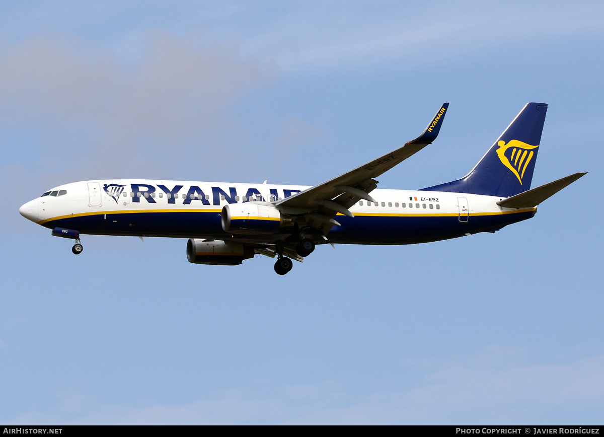 Aircraft Photo of EI-EBZ | Boeing 737-8AS | Ryanair | AirHistory.net #605978