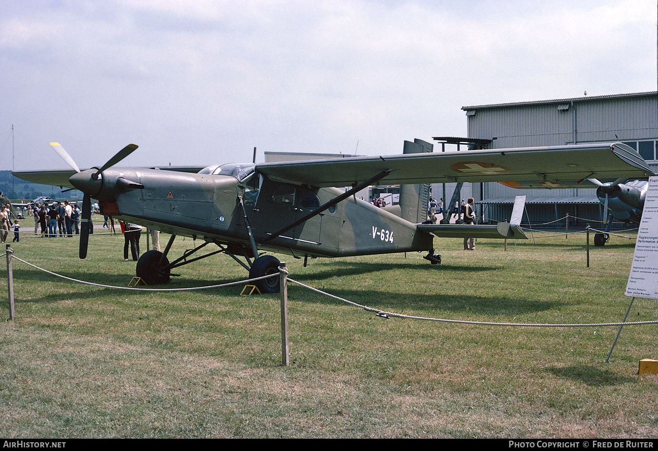 Aircraft Photo of V-634 | Pilatus PC-6/B2-H2M Turbo Porter | Switzerland - Air Force | AirHistory.net #606152