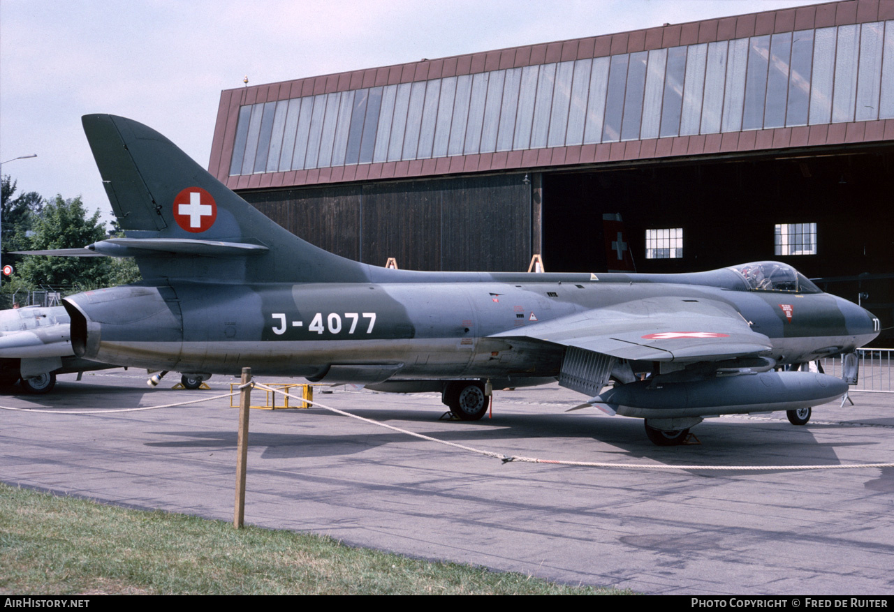 Aircraft Photo of J-4077 | Hawker Hunter F58 | Switzerland - Air Force | AirHistory.net #606158