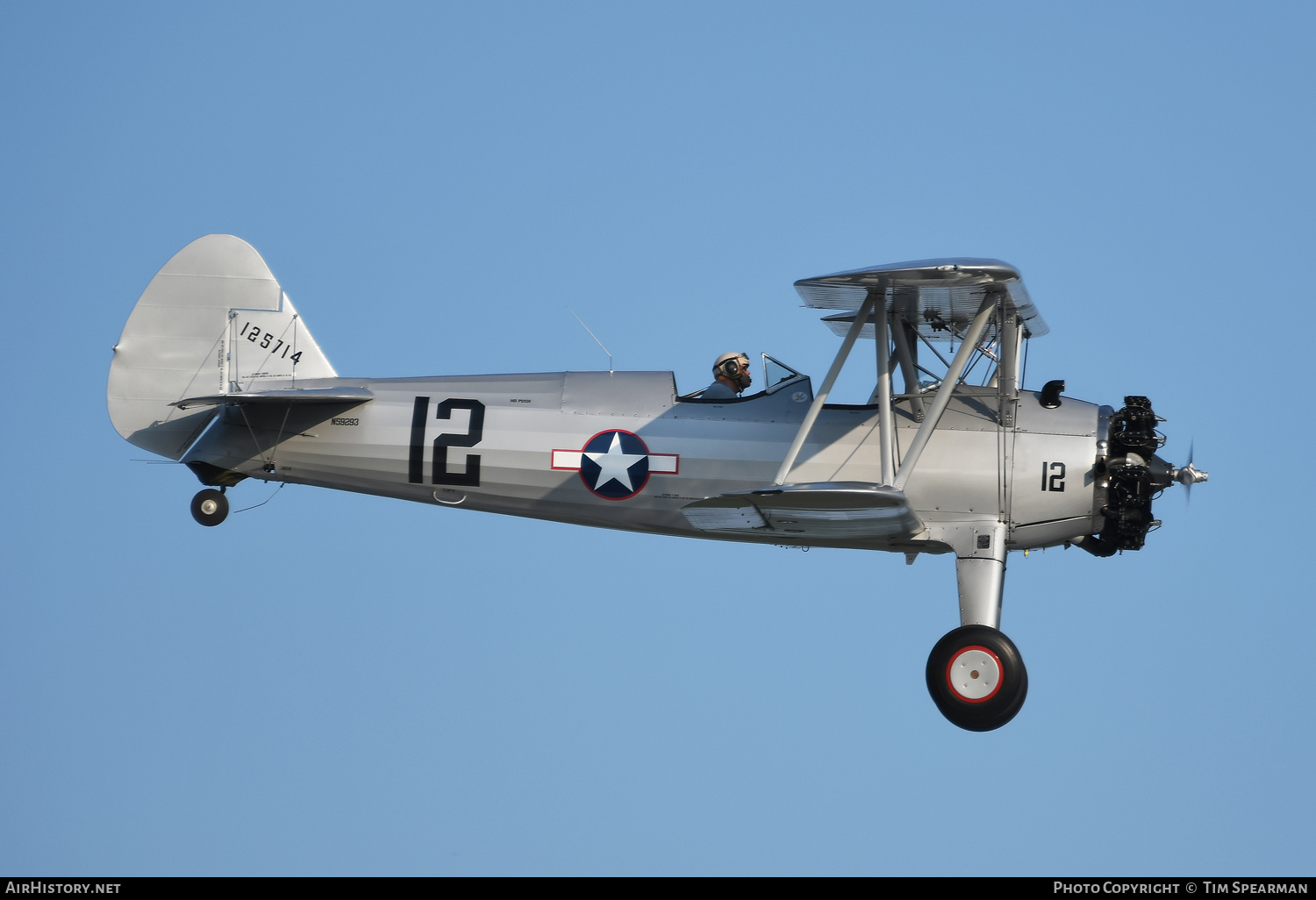Aircraft Photo of N59293 / 125714 | Boeing PT-17 Kaydet (B75N1) | USA - Air Force | AirHistory.net #606203
